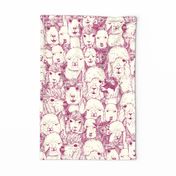 just alpacas cherry pearl tea towel