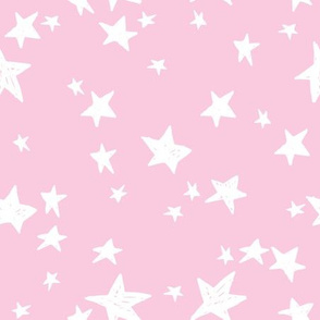 stars // bubblegum pink star fabric girls baby nursery design andrea lauren fabric