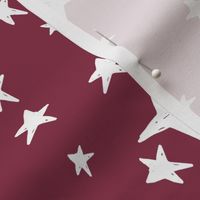 stars // cranberry red star fabric stars design andrea lauren fabric 