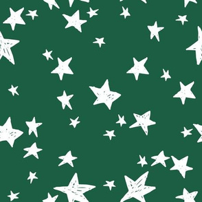stars // forest green star fabric andrea lauren design nursery baby stars fabric