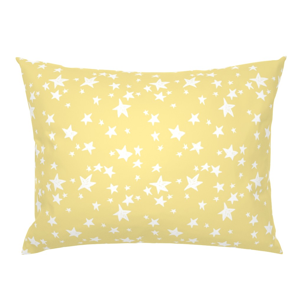 stars // lemon yellow star fabric pastel yellow design andrea lauren fabric