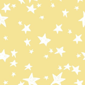 stars // lemon yellow star fabric pastel yellow design andrea lauren fabric