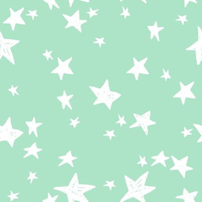 stars // mint green star fabric nursery baby star design scandi fabric by andrea lauren