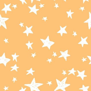 stars // papaya orange star fabric nursery pastel blush design andrea lauren fabric 