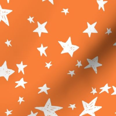 stars // pumpkin orange star fabric orange halloween design andrea lauren