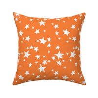 stars // pumpkin orange star fabric orange halloween design andrea lauren