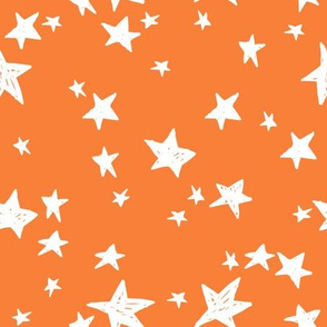 stars // pumpkin orange star fabric orange halloween design andrea lauren