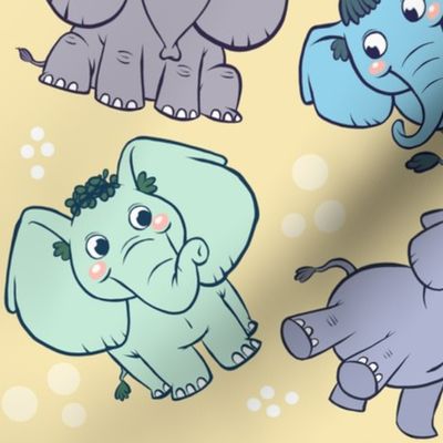Elephants Nursery Pattern