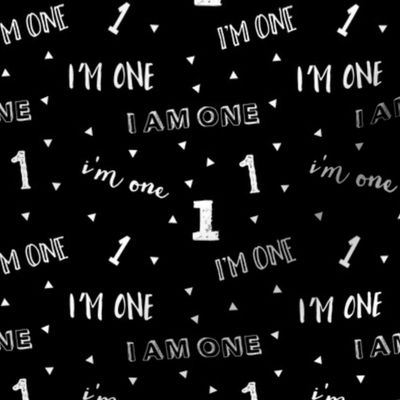 I'm one // first birthday (black)