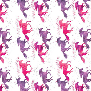 watercolor unicorns (90) || pink & purple multi colored