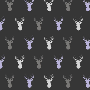 deer- baby girl woodland -  lilac,  grey off-black-ch-ch