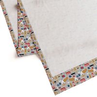 corgis in london - british london england union jack fabric corgi queen fabric