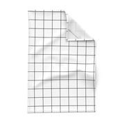 black and white windowpane grid 2" square check graph paper