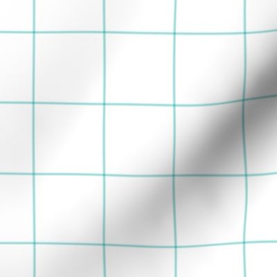 light teal windowpane grid 2" square check graph paper