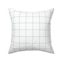 faded teal windowpane grid 2" square check graph paper