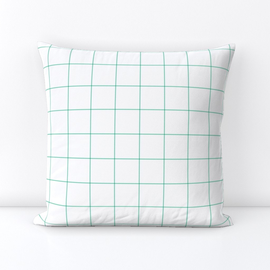 sea foam green windowpane grid 2" square check graph paper