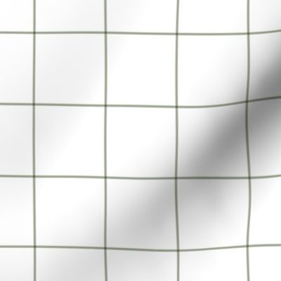 sage green windowpane grid 2" square check graph paper