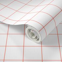 peach windowpane grid 2" square check graph paper