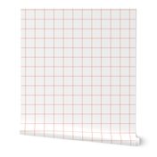 peach windowpane grid 2" square check graph paper