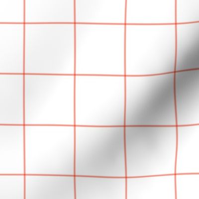 peach windowpane grid 2" square check graph paper