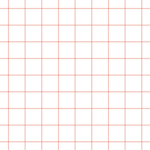 peach windowpane grid 2" square check graph paper