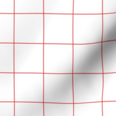 coral windowpane grid 2" square check graph paper