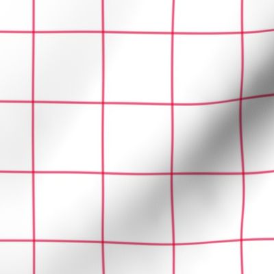 hot pink windowpane grid 2" square check graph paper