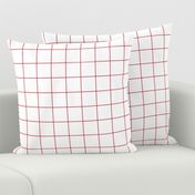 red windowpane grid 2" square check graph paper