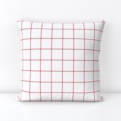 red windowpane grid 2" square check graph paper