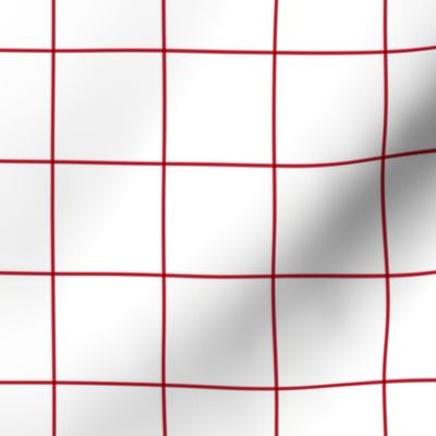 red windowpane grid 2" square check graph paper