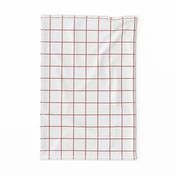 dark red windowpane grid 2" square check graph paper