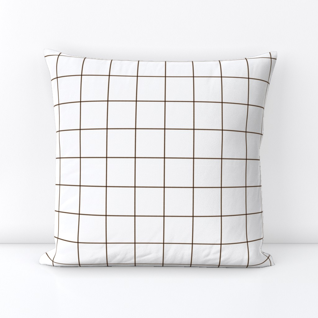 brown windowpane grid 2" square check graph paper