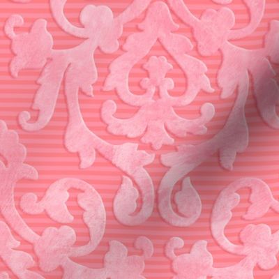 Pink-Coral Damask Medium