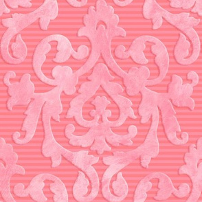 Pink-Coral Damask Medium
