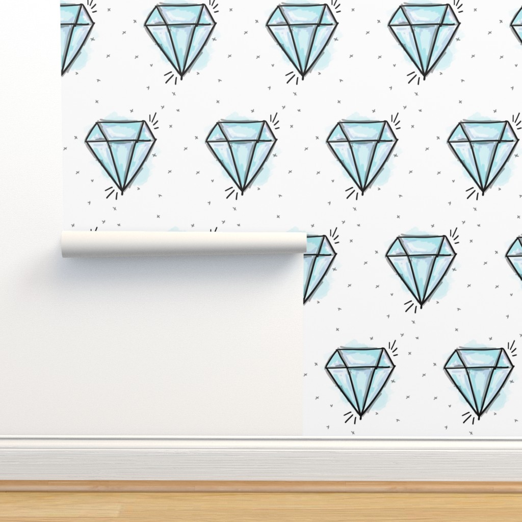 Shine Bright Diamond Wallpaper | Spoonflower