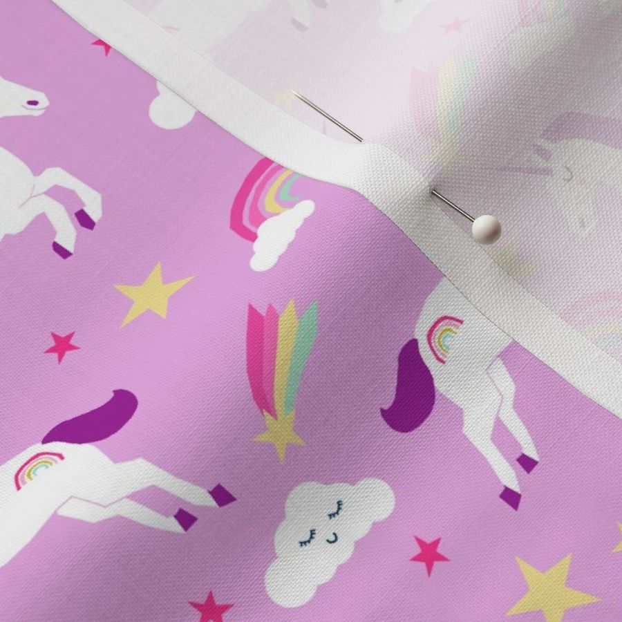 unicorn bright colors fabric rainbow Fabric | Spoonflower