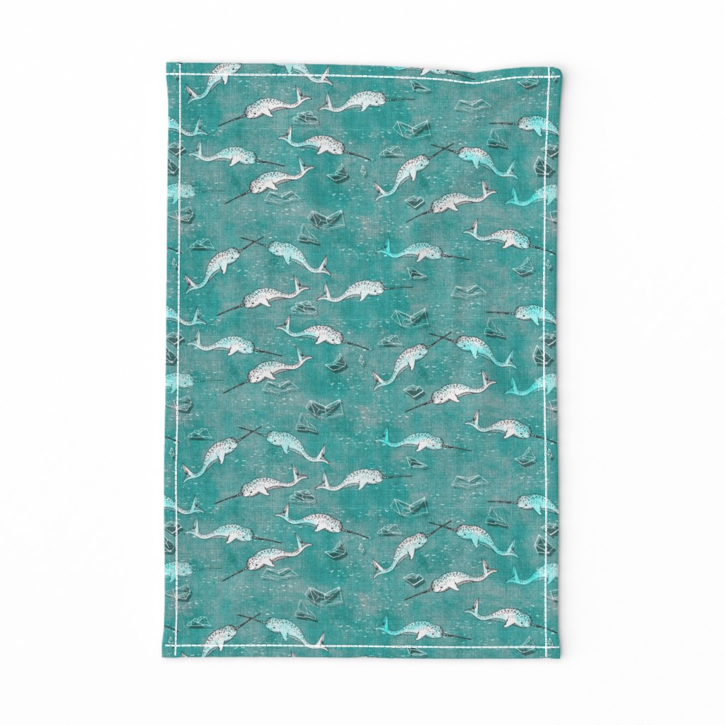 Narwhal Symphony (aqua) SMALL