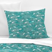 Narwhal Symphony (aqua) SMALL