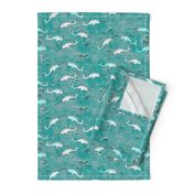 Narwhal Symphony (aqua) SMALL