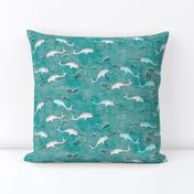 Narwhal Symphony (aqua) SMALL