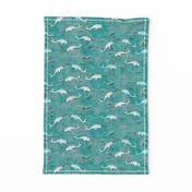 Narwhal Symphony (aqua) SMALL