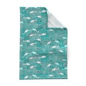 Narwhal Symphony (aqua) SMALL