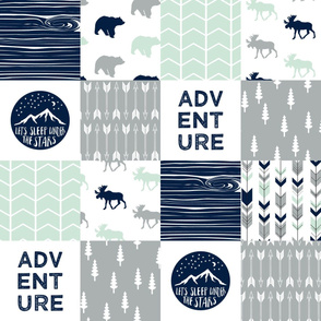 Adventure Wholecloth  || Northern lights patchwork