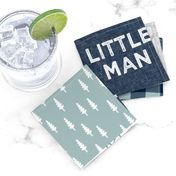 Little Man Patchwork (navy and dusty blue) - navy