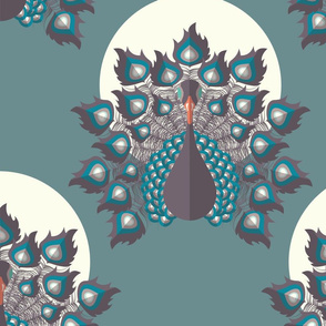 Peacock pattern 002