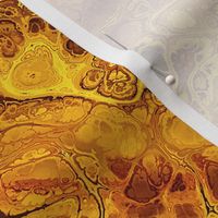 Yellow Orange Marbled Abstract