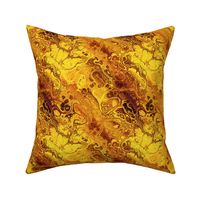 Yellow Orange Marbled Abstract