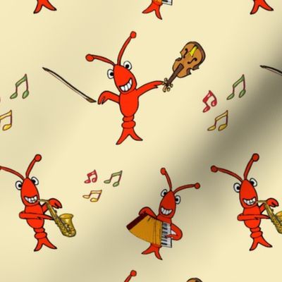 Musical Cajun Crawfish (Acadian Lobsters) Music