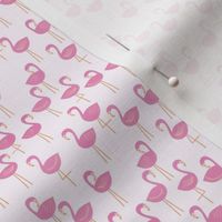 Flamingo || Pink Flamingos on Light Pink by Sarah Price