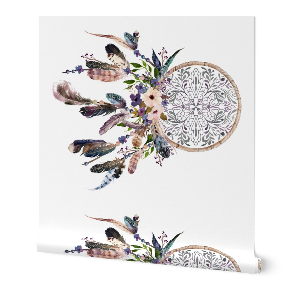 42" x 36" - Lavender Dream Catcher 90 degrees - No Florals Around / White Background